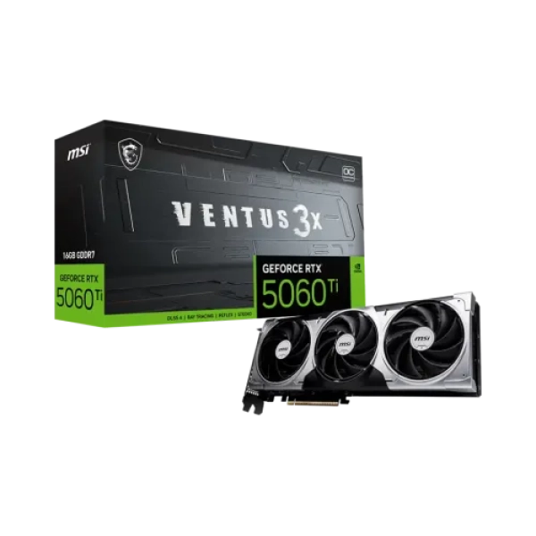 MSI GeForce RTX 5060 Ti 16G VENTUS 3X OC 16GB GDDR7 600W Graphics Card